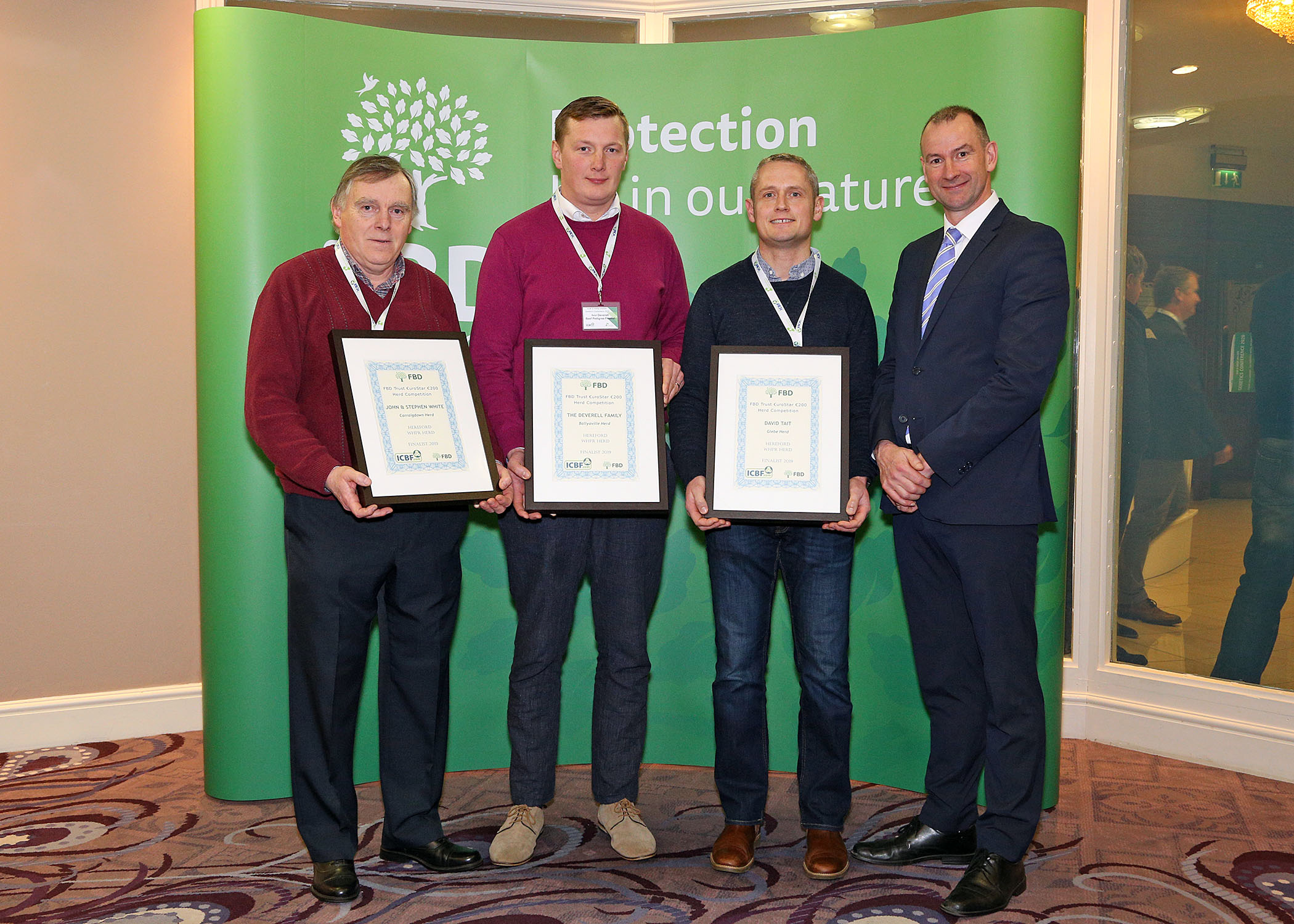 L-R: John White, Ivor Deverell, David Tait and Sean Coughlan.