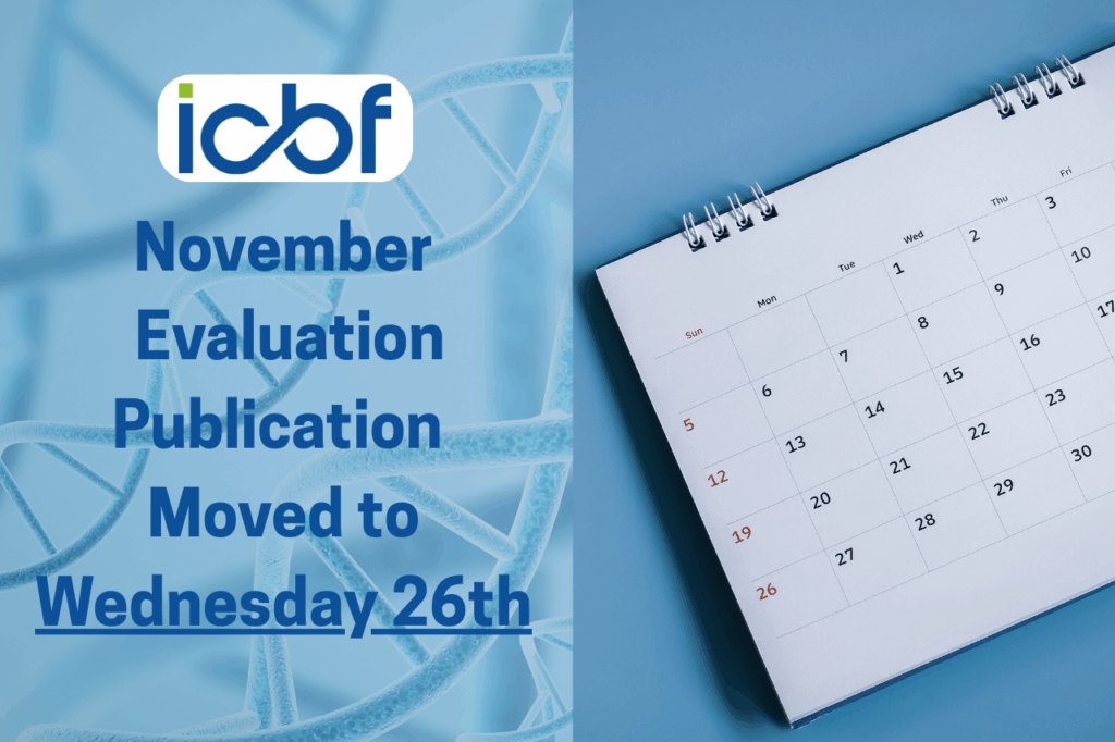November Evaluation Publication Moved to Wednesday 26th