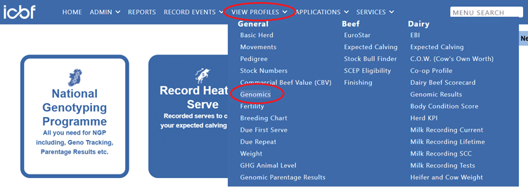 Accessing the Genomic Herd Profile in HerdPlus